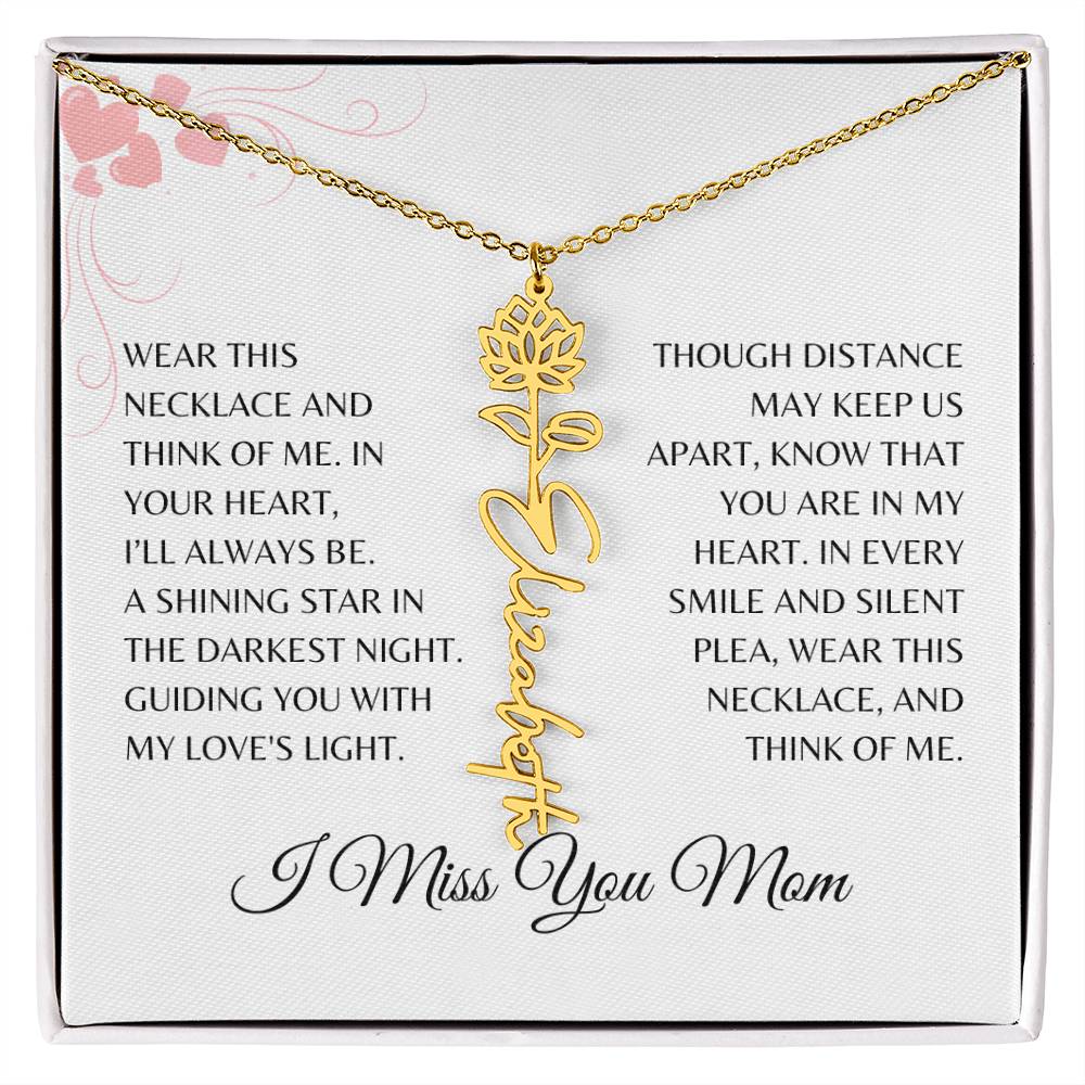 Custom Sympathy Gift Loss of Mother for Best Friend | Personalized Memorial Necklace from Best Friend for Loss of Mother