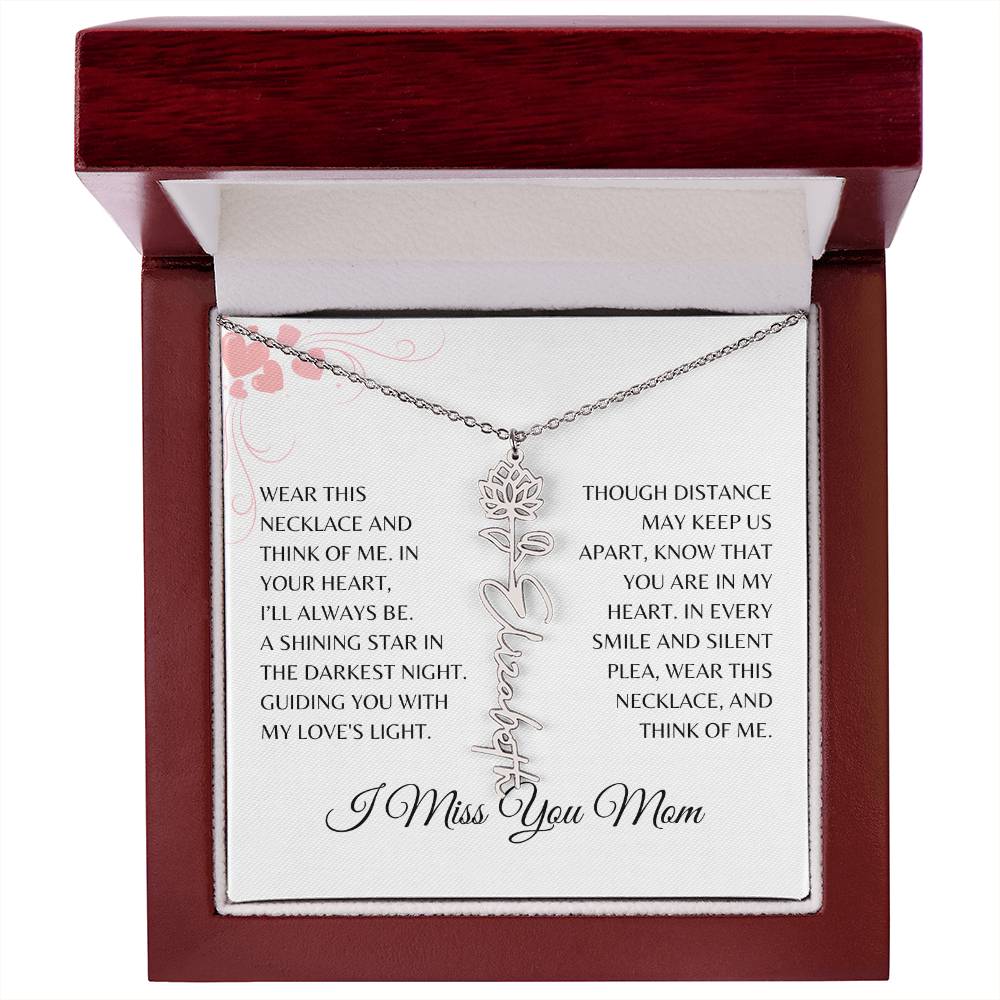 Custom Sympathy Gift Loss of Mother for Best Friend | Personalized Memorial Necklace from Best Friend for Loss of Mother