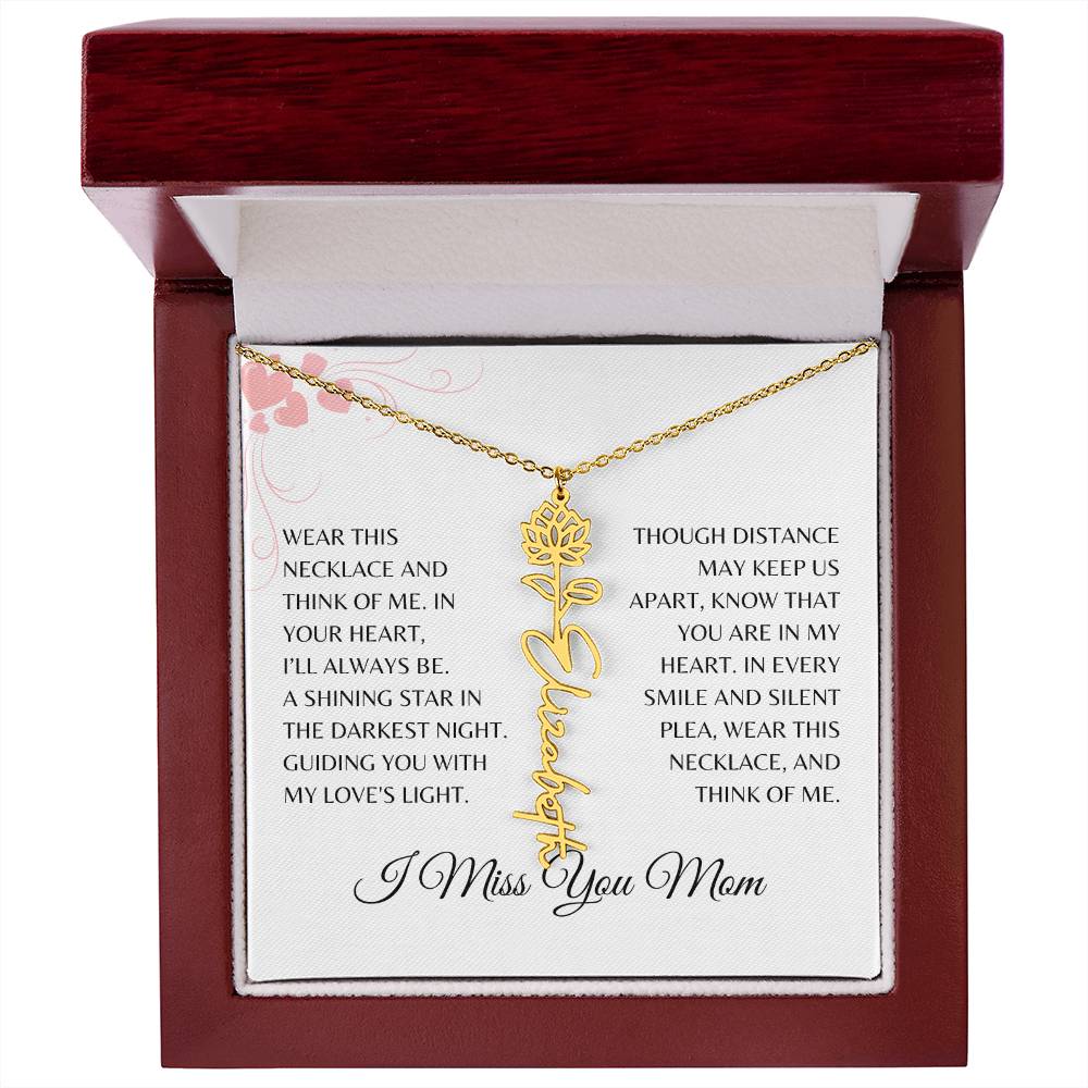 Custom Sympathy Gift Loss of Mother for Best Friend | Personalized Memorial Necklace from Best Friend for Loss of Mother