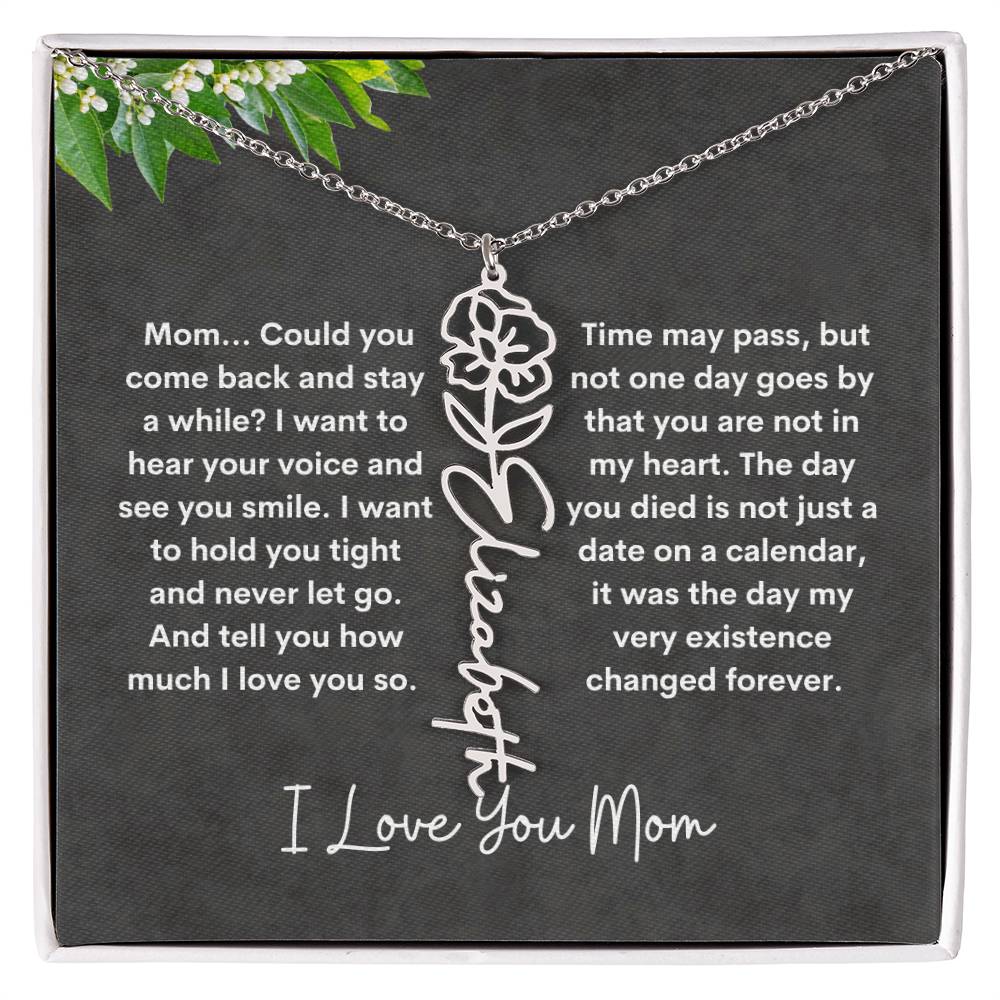 Custom Sympathy Gift Loss of Mother for Granddaughter | Customized Jewelry from Grandmother for Loss of Mother | Bereavement