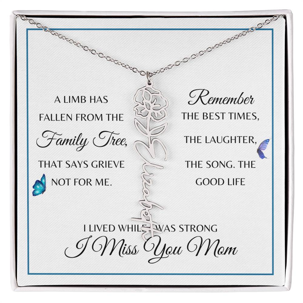 Custom Sympathy Gift Loss of Mother for Daughter | Personalized Jewelry from Dad for Loss of Mother | Memorial