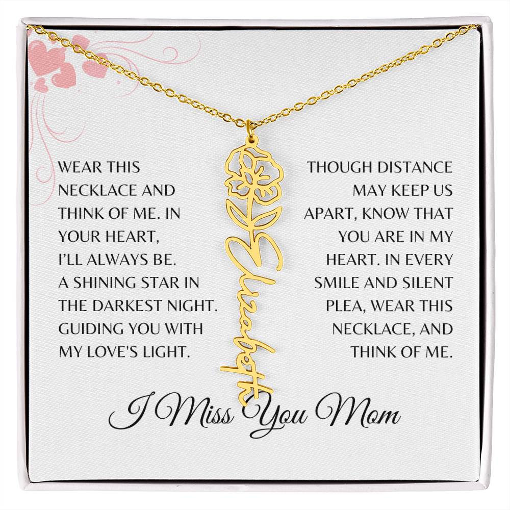 Custom Sympathy Gift Loss of Mother for Best Friend | Personalized Memorial Necklace from Best Friend for Loss of Mother