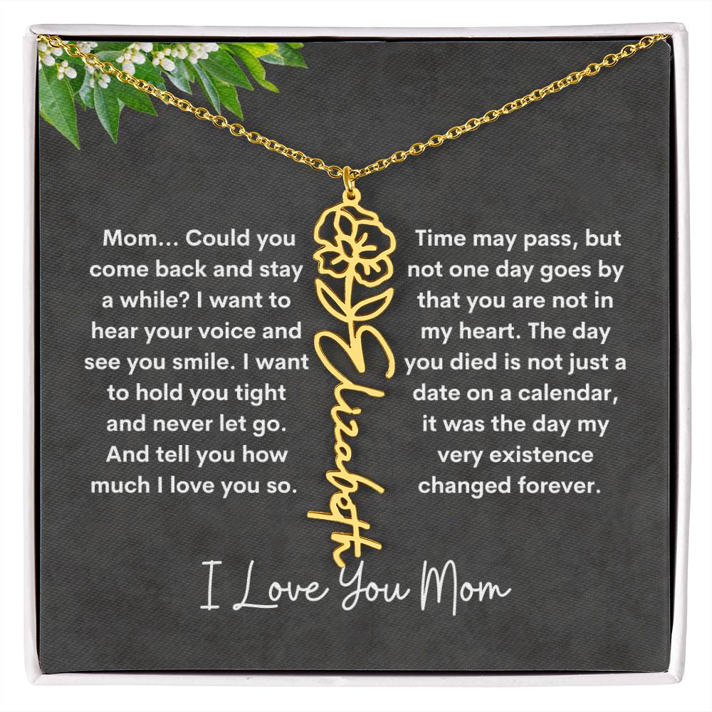 Custom Sympathy Gift Loss of Mother for Granddaughter | Customized Jewelry from Grandmother for Loss of Mother | Bereavement
