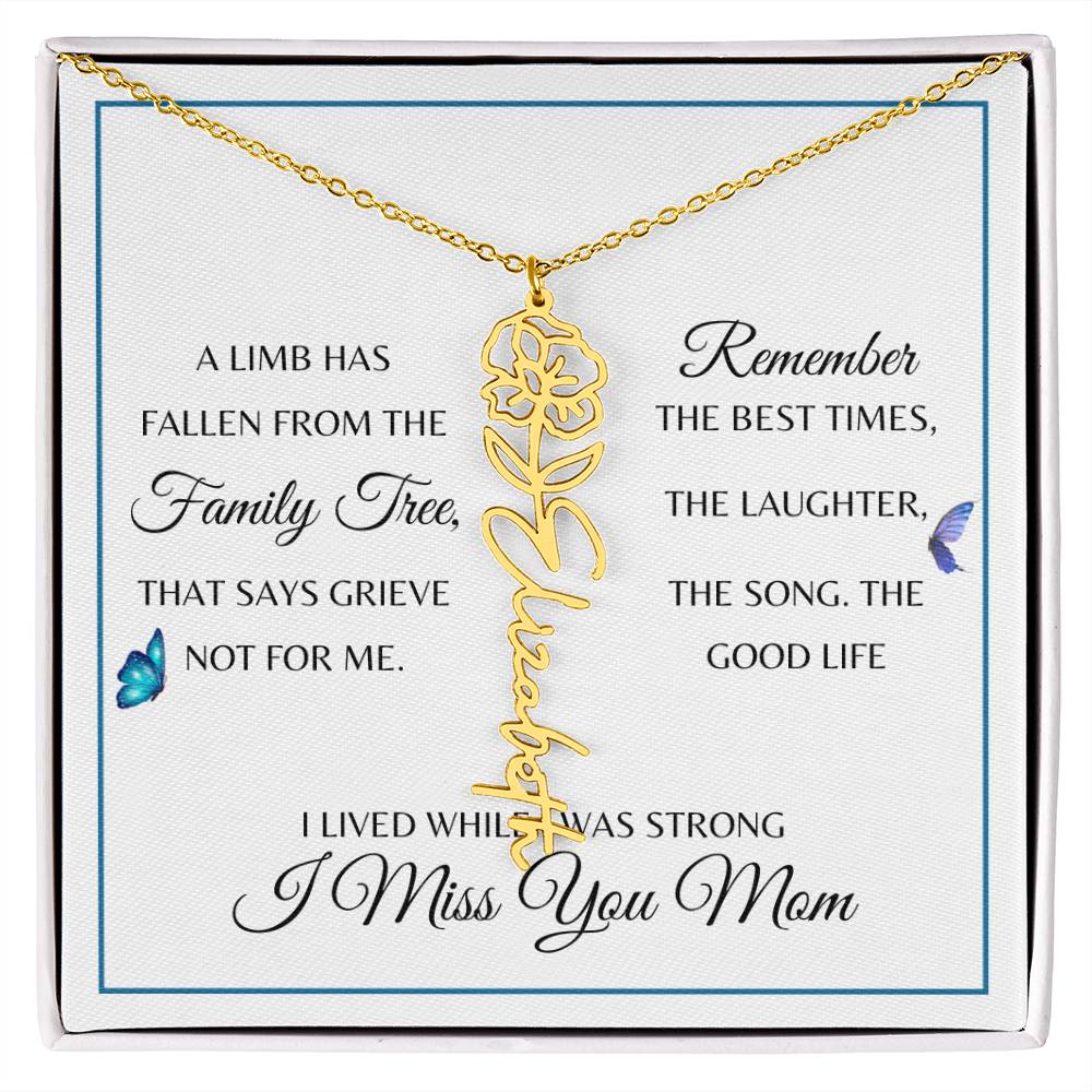 Custom Sympathy Gift Loss of Mother for Daughter | Personalized Jewelry from Dad for Loss of Mother | Memorial