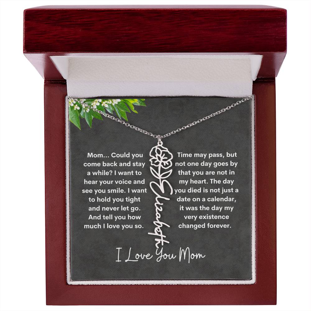 Custom Sympathy Gift Loss of Mother for Granddaughter | Customized Jewelry from Grandmother for Loss of Mother | Bereavement