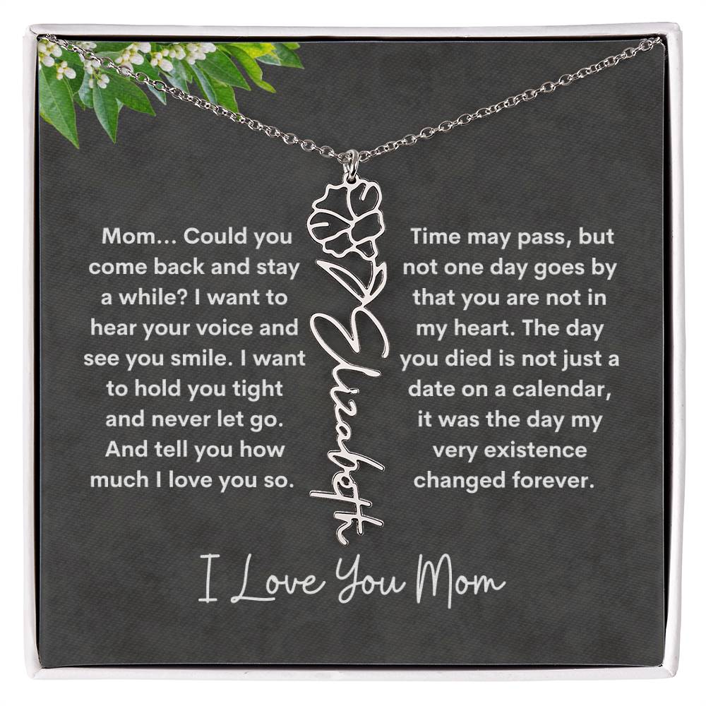 Custom Sympathy Gift Loss of Mother for Granddaughter | Customized Jewelry from Grandmother for Loss of Mother | Bereavement