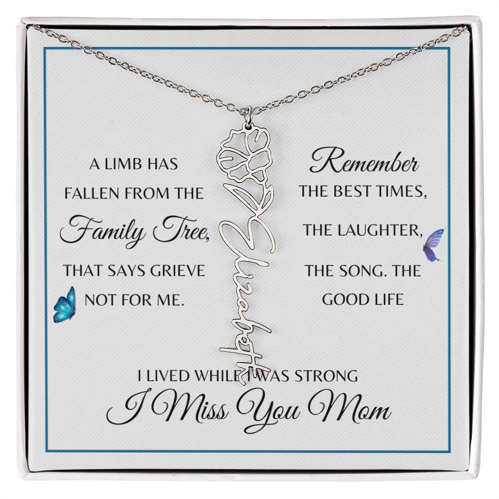 Custom Sympathy Gift Loss of Mother for Daughter | Personalized Jewelry from Dad for Loss of Mother | Memorial