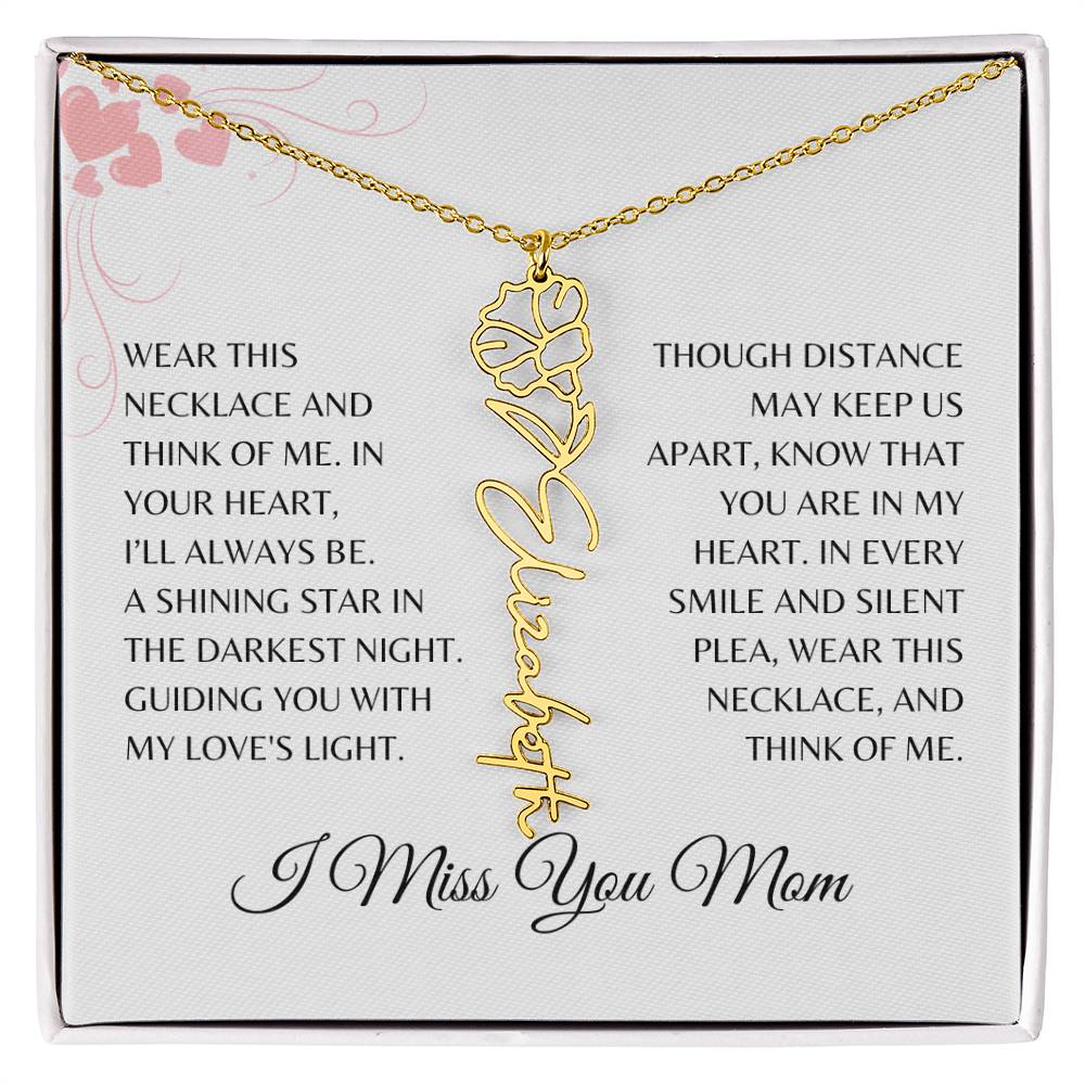 Custom Sympathy Gift Loss of Mother for Best Friend | Personalized Memorial Necklace from Best Friend for Loss of Mother