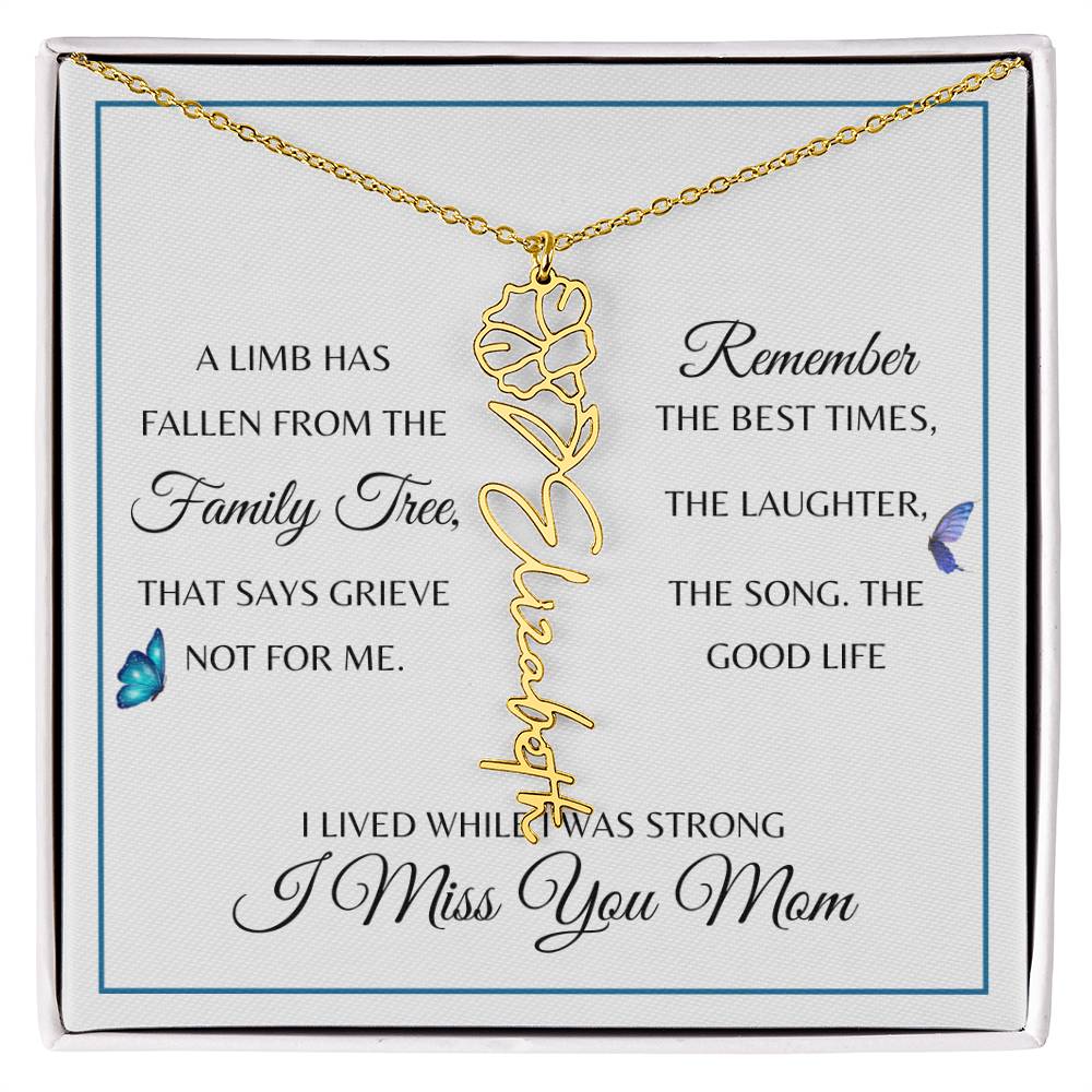 Custom Sympathy Gift Loss of Mother for Daughter | Personalized Jewelry from Dad for Loss of Mother | Memorial