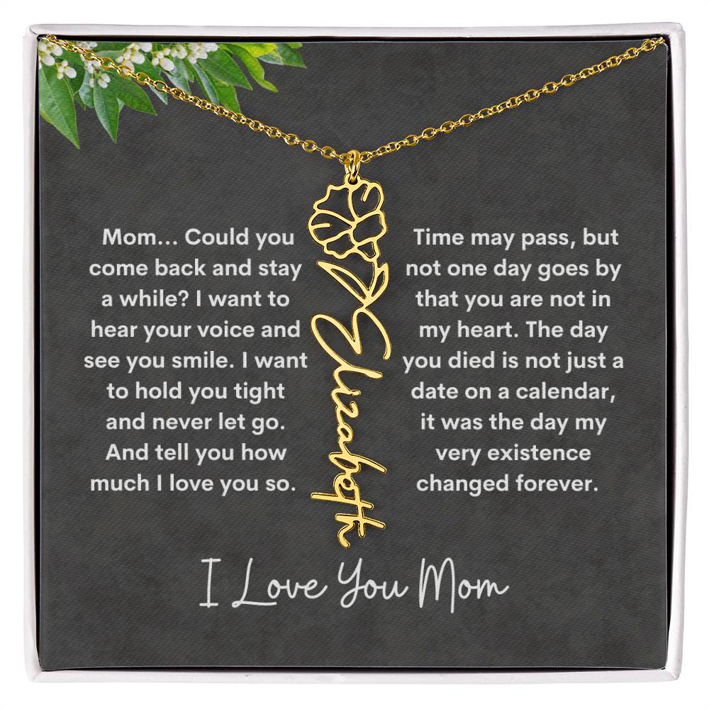 Custom Sympathy Gift Loss of Mother for Granddaughter | Customized Jewelry from Grandmother for Loss of Mother | Bereavement
