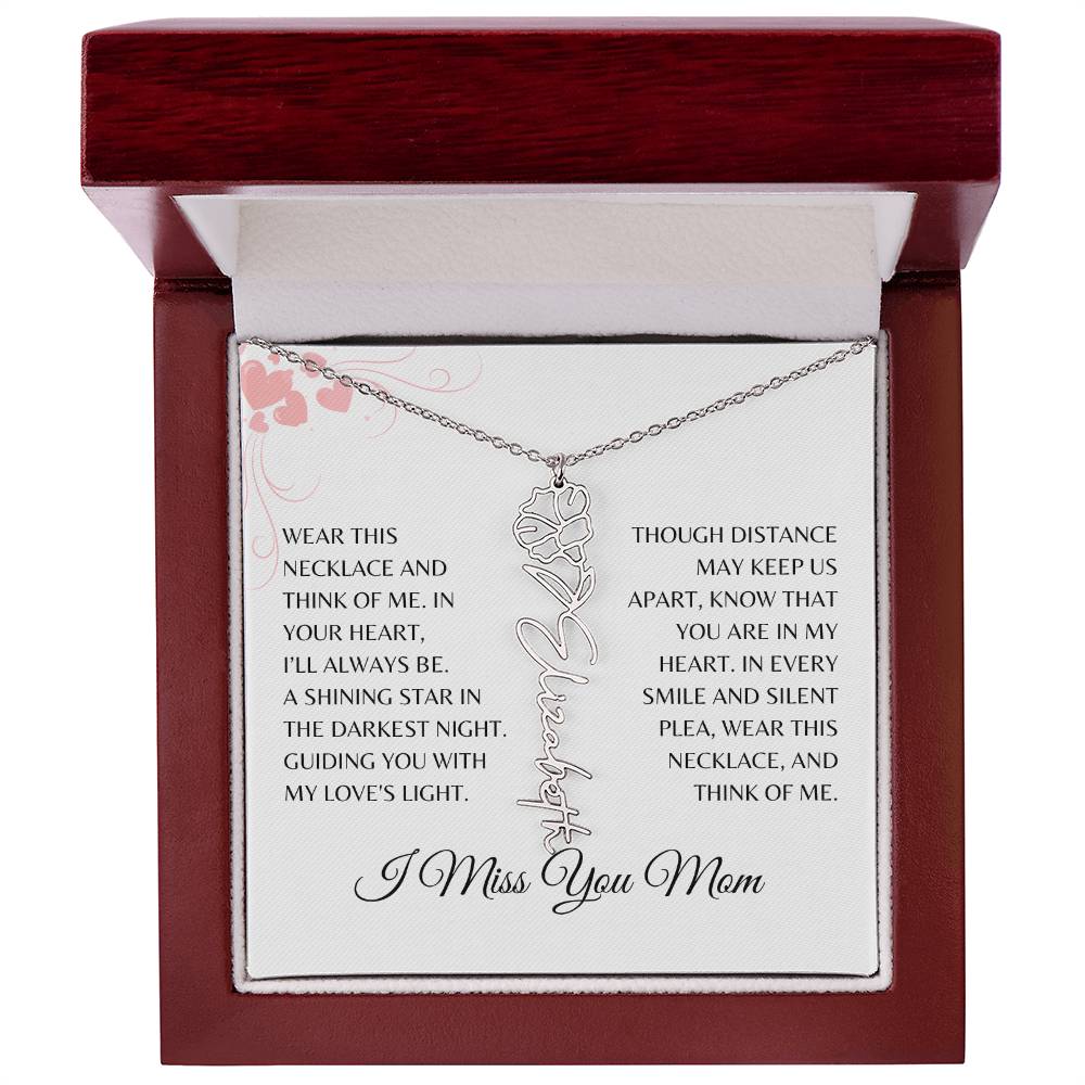Custom Sympathy Gift Loss of Mother for Best Friend | Personalized Memorial Necklace from Best Friend for Loss of Mother