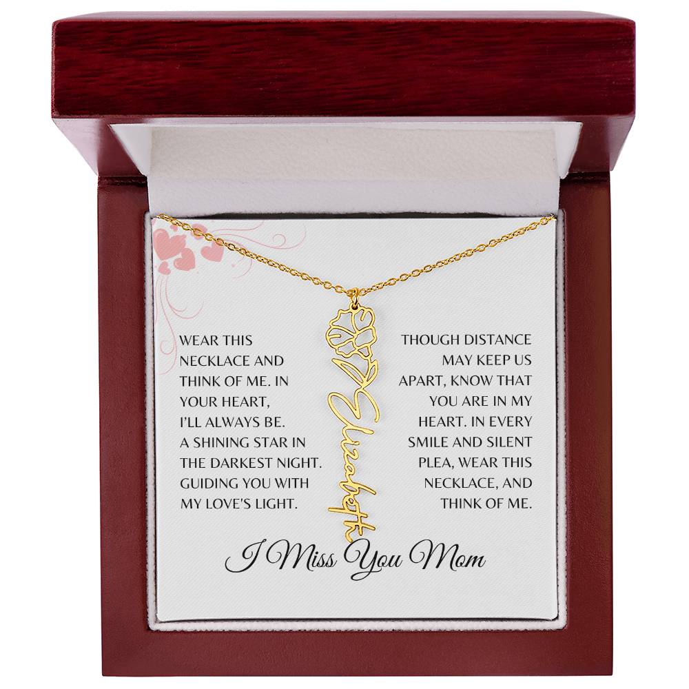 Custom Sympathy Gift Loss of Mother for Best Friend | Personalized Memorial Necklace from Best Friend for Loss of Mother