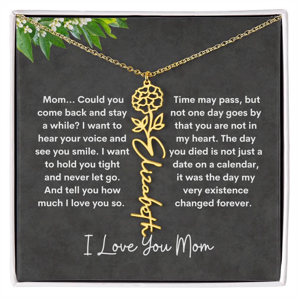Custom Sympathy Gift Loss of Mother for Granddaughter | Customized Jewelry from Grandmother for Loss of Mother | Bereavement