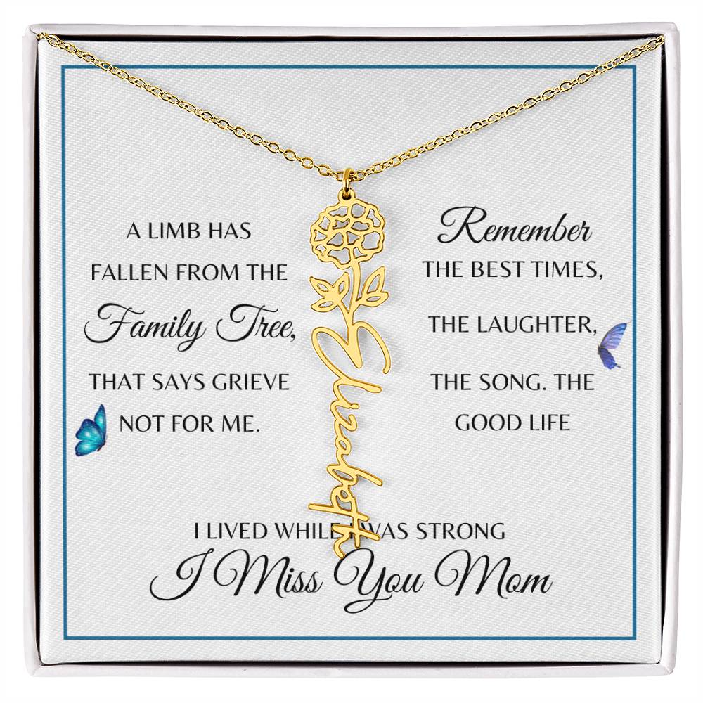 Custom Sympathy Gift Loss of Mother for Daughter | Personalized Jewelry from Dad for Loss of Mother | Memorial