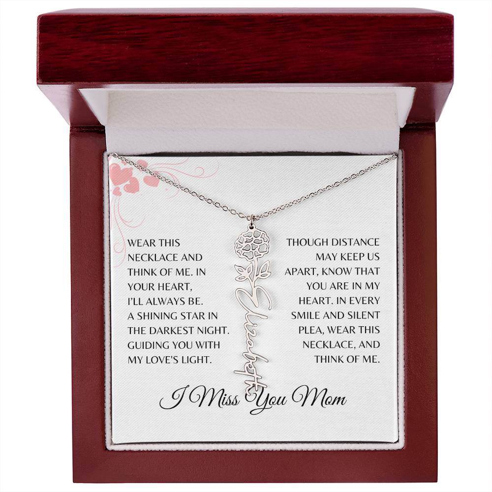 Custom Sympathy Gift Loss of Mother for Best Friend | Personalized Memorial Necklace from Best Friend for Loss of Mother
