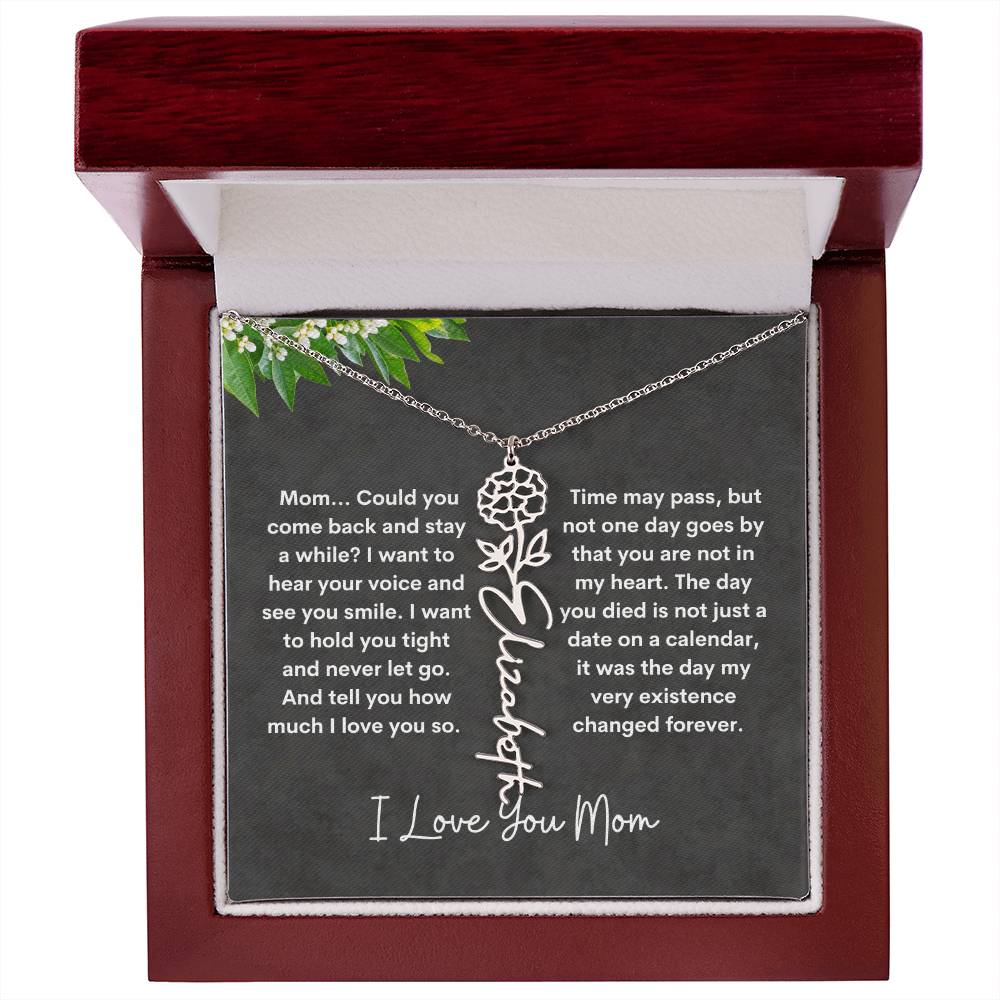 Custom Sympathy Gift Loss of Mother for Granddaughter | Customized Jewelry from Grandmother for Loss of Mother | Bereavement