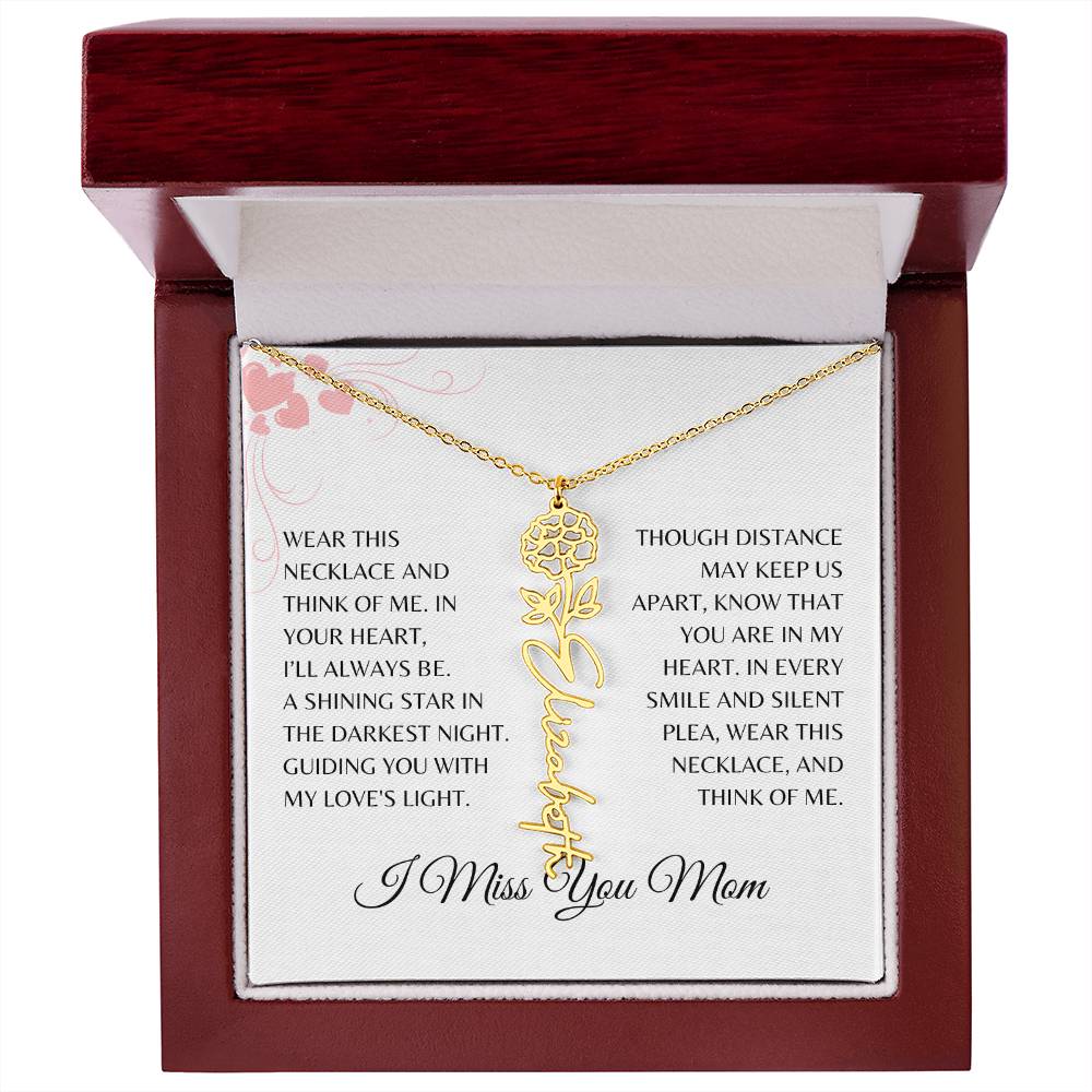 Custom Sympathy Gift Loss of Mother for Best Friend | Personalized Memorial Necklace from Best Friend for Loss of Mother