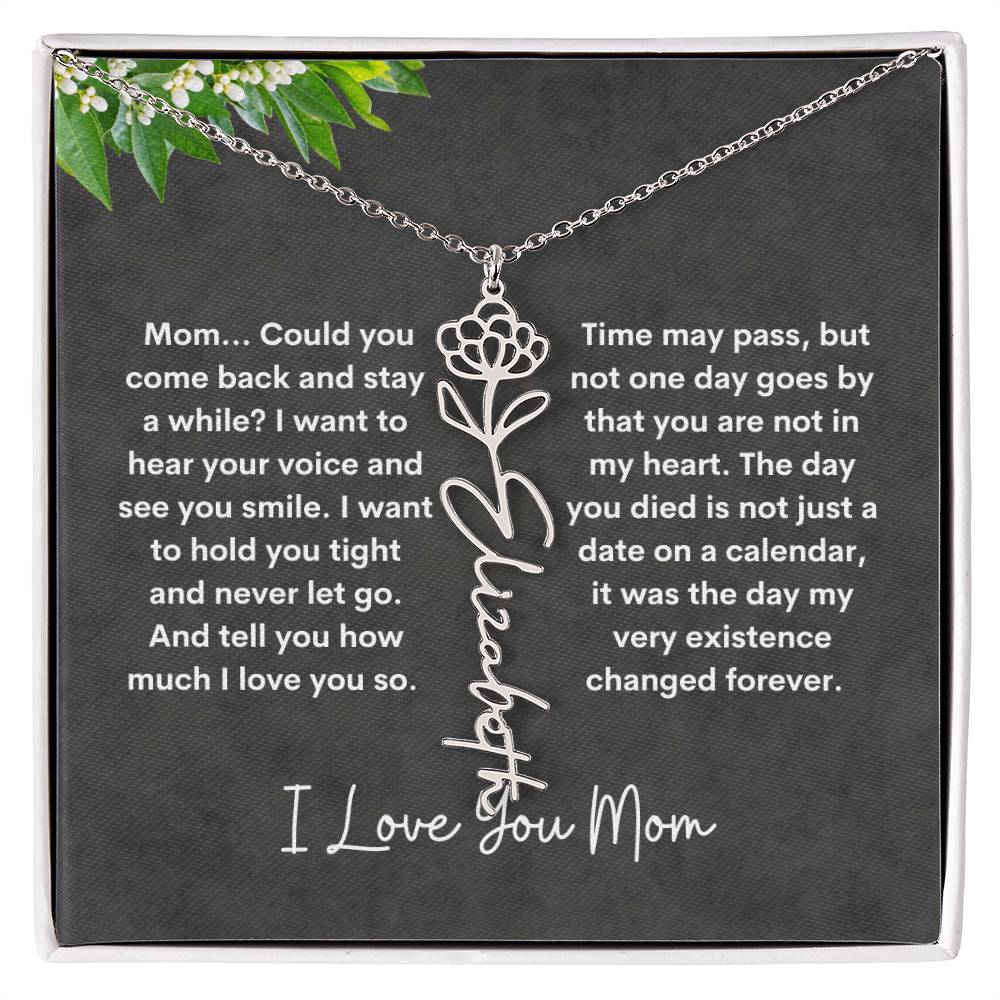Custom Sympathy Gift Loss of Mother for Granddaughter | Customized Jewelry from Grandmother for Loss of Mother | Bereavement
