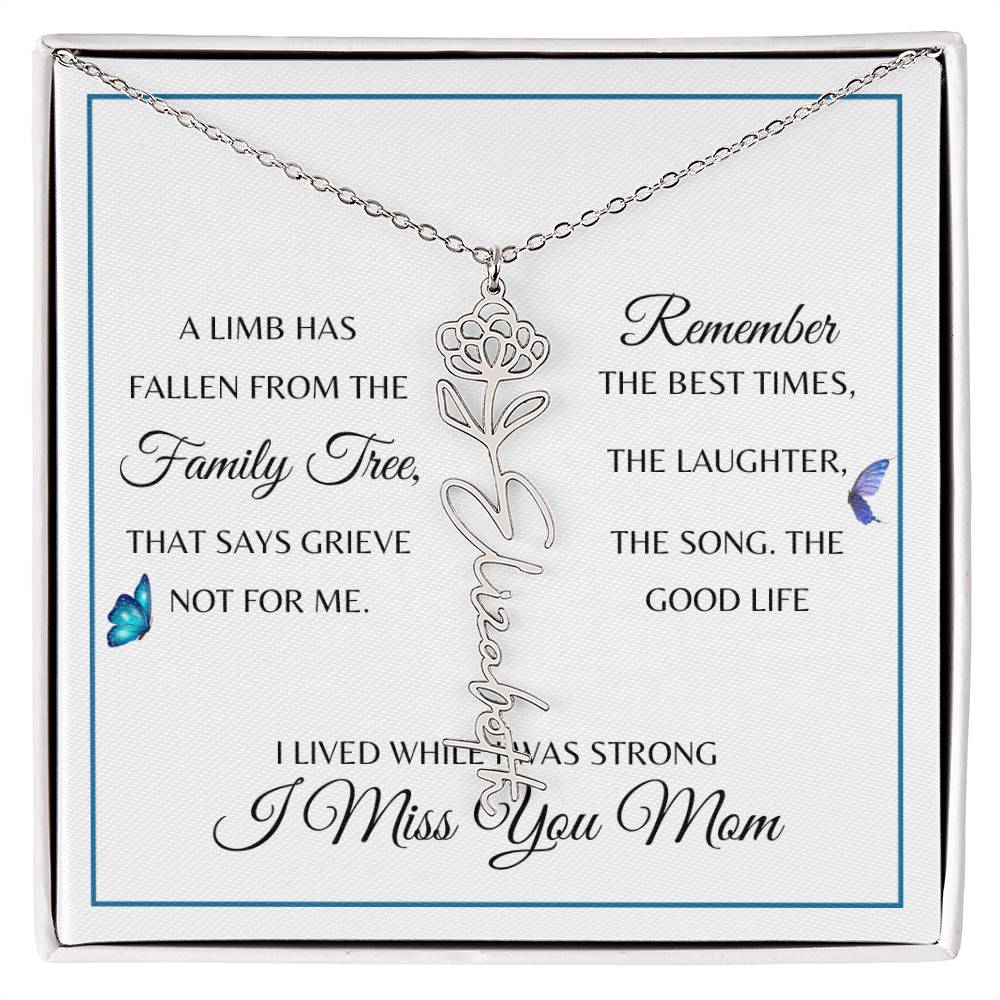 Custom Sympathy Gift Loss of Mother for Daughter | Personalized Jewelry from Dad for Loss of Mother | Memorial
