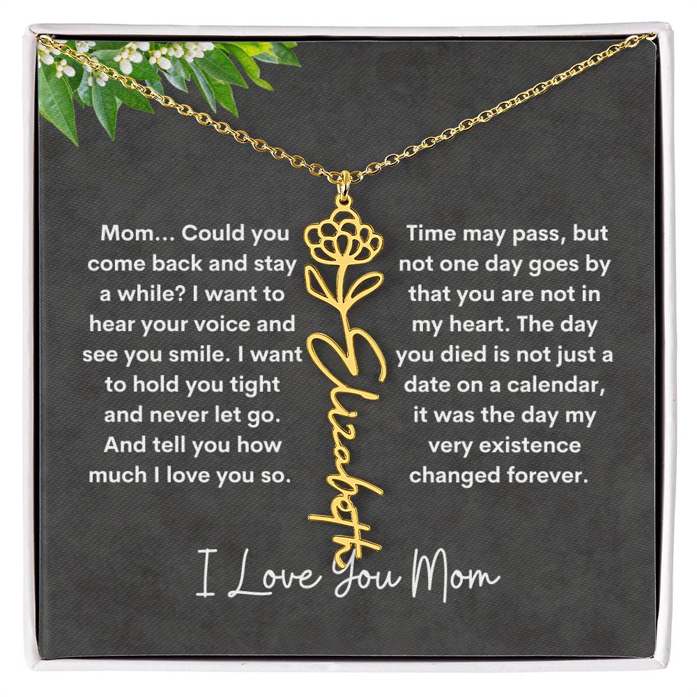 Custom Sympathy Gift Loss of Mother for Granddaughter | Customized Jewelry from Grandmother for Loss of Mother | Bereavement