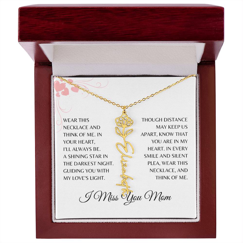 Custom Sympathy Gift Loss of Mother for Best Friend | Personalized Memorial Necklace from Best Friend for Loss of Mother