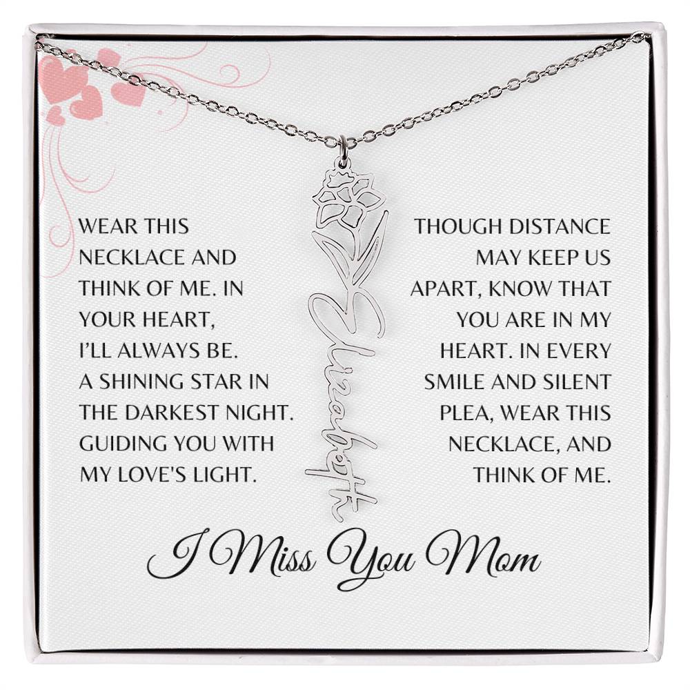 Custom Sympathy Gift Loss of Mother for Best Friend | Personalized Memorial Necklace from Best Friend for Loss of Mother