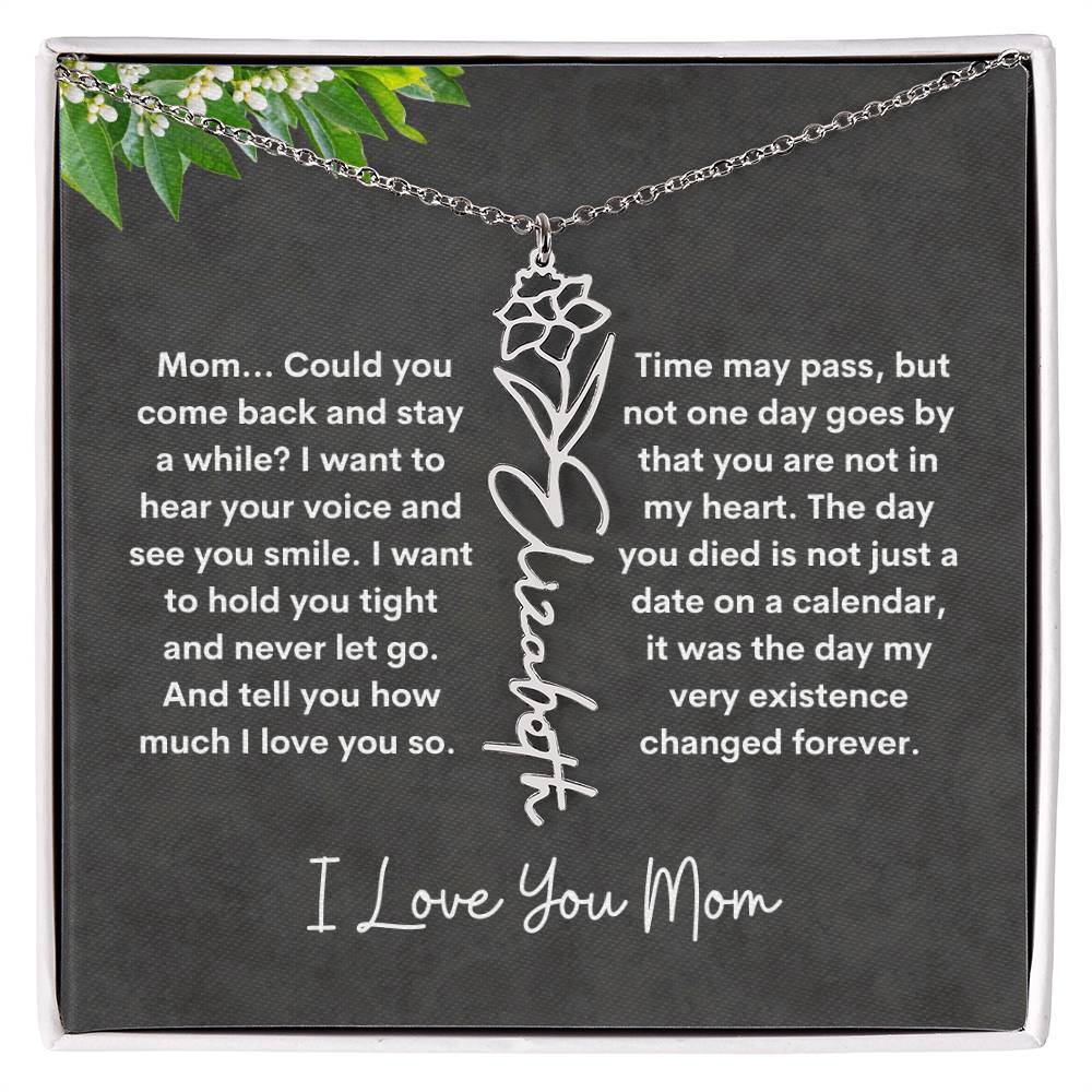 Custom Sympathy Gift Loss of Mother for Granddaughter | Customized Jewelry from Grandmother for Loss of Mother | Bereavement