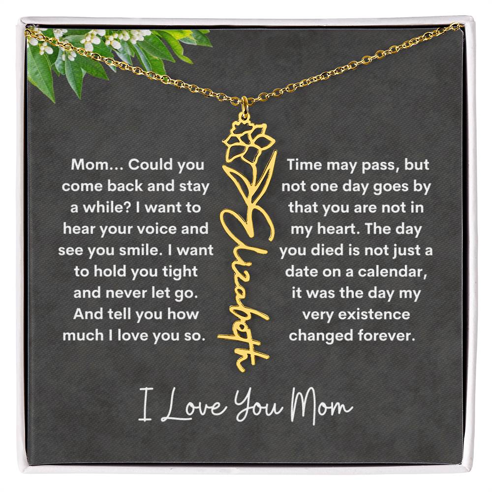Custom Sympathy Gift Loss of Mother for Granddaughter | Customized Jewelry from Grandmother for Loss of Mother | Bereavement