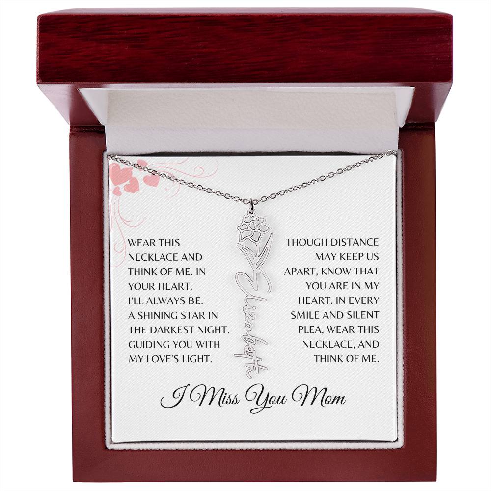 Custom Sympathy Gift Loss of Mother for Best Friend | Personalized Memorial Necklace from Best Friend for Loss of Mother