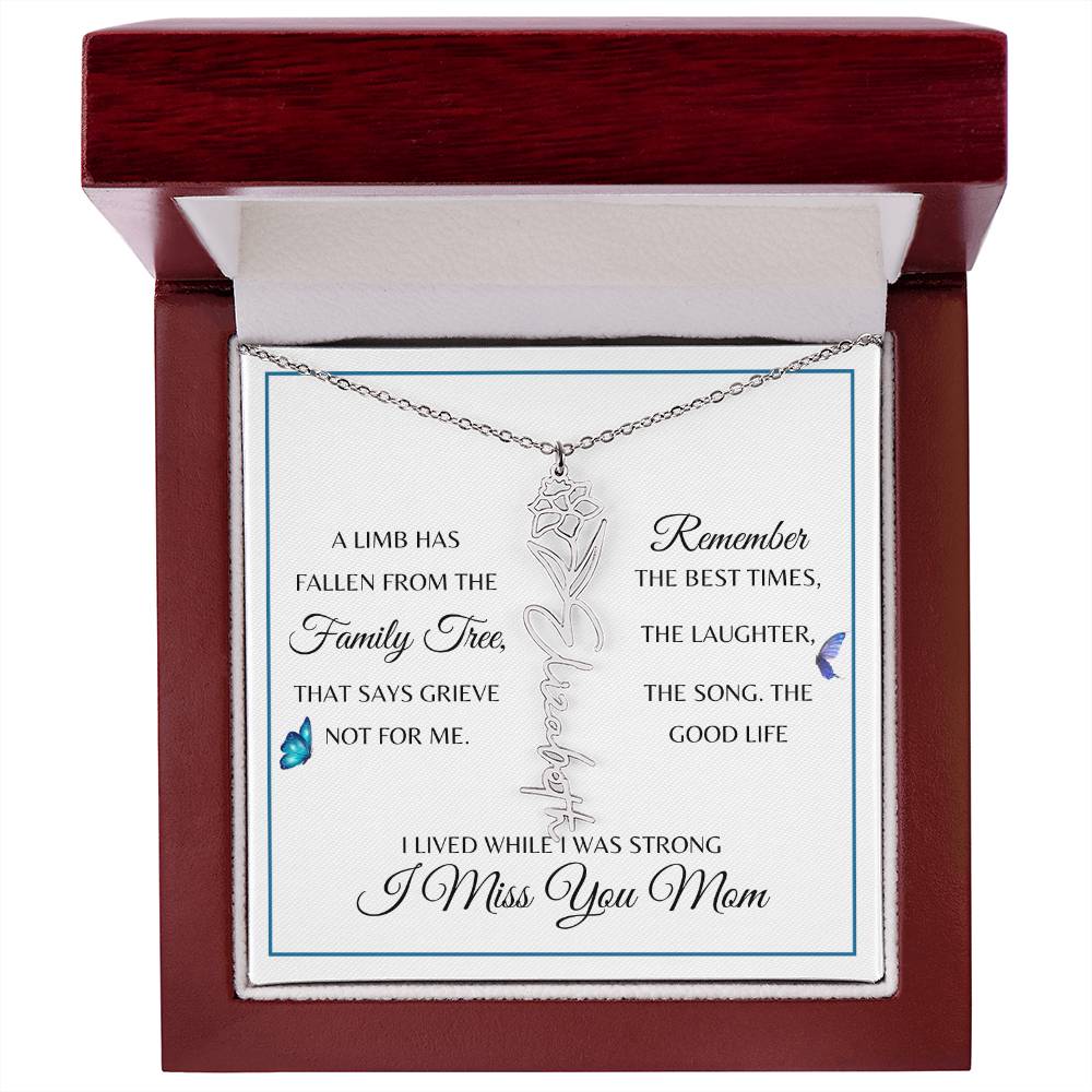 Custom Sympathy Gift Loss of Mother for Daughter | Personalized Jewelry from Dad for Loss of Mother | Memorial