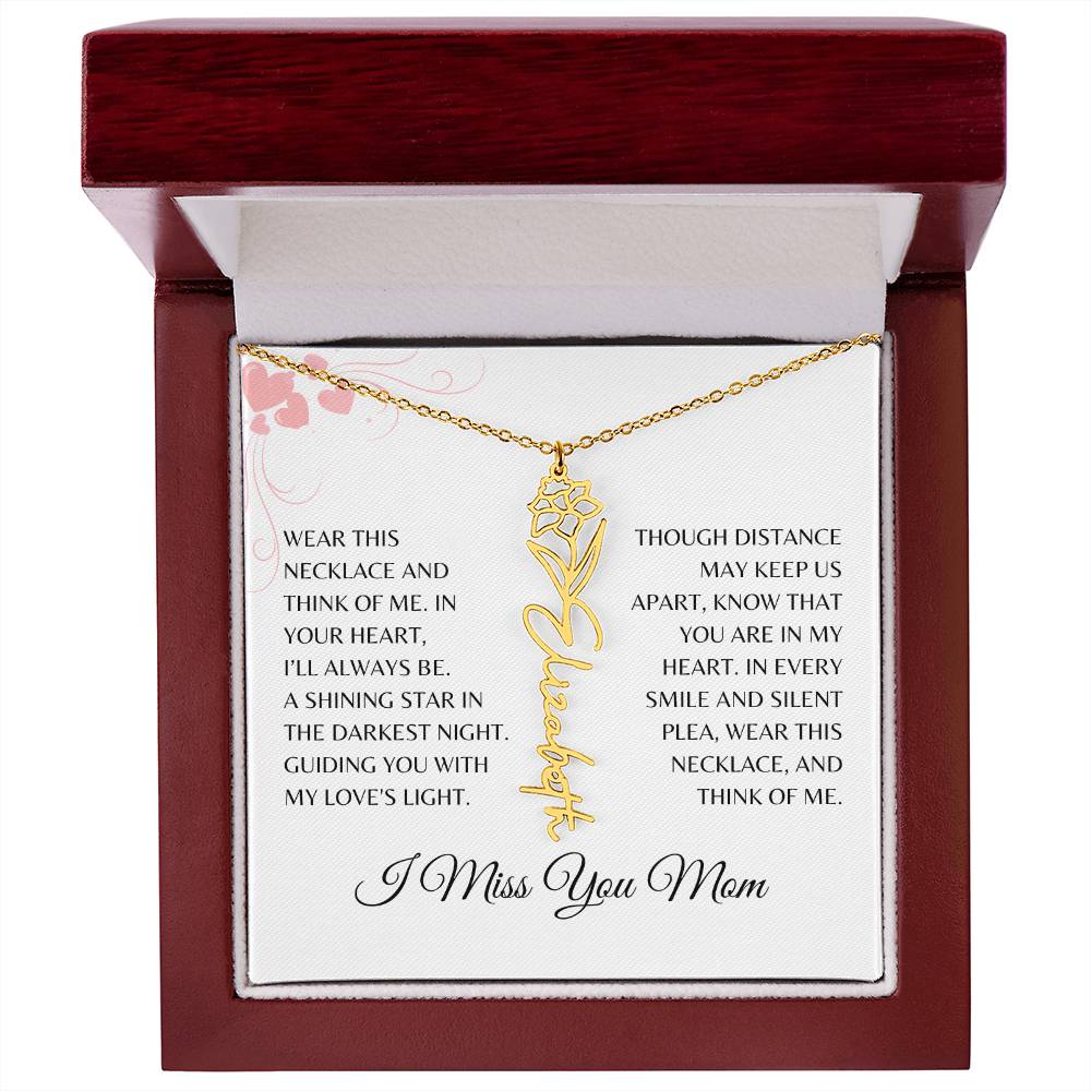 Custom Sympathy Gift Loss of Mother for Best Friend | Personalized Memorial Necklace from Best Friend for Loss of Mother
