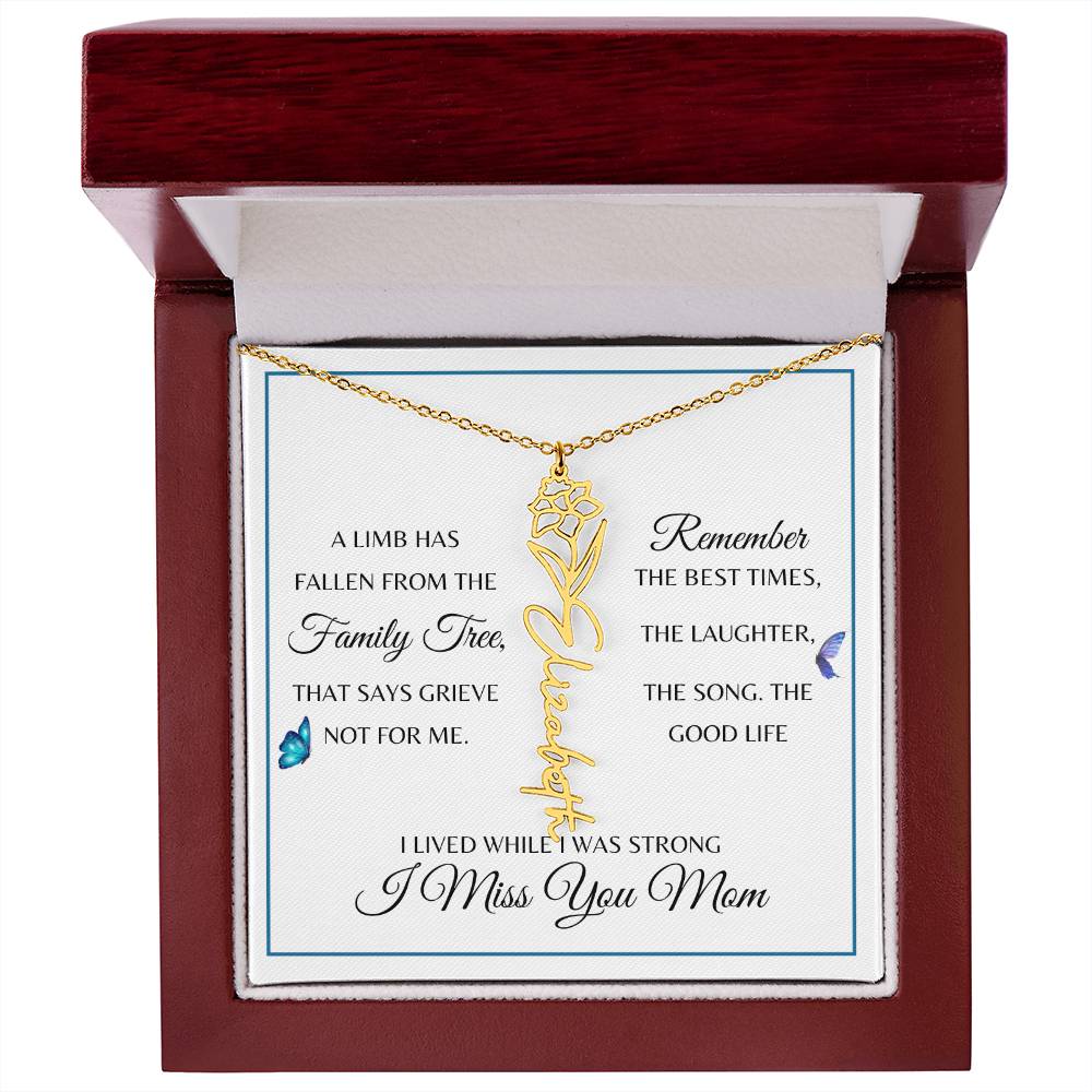 Custom Sympathy Gift Loss of Mother for Daughter | Personalized Jewelry from Dad for Loss of Mother | Memorial