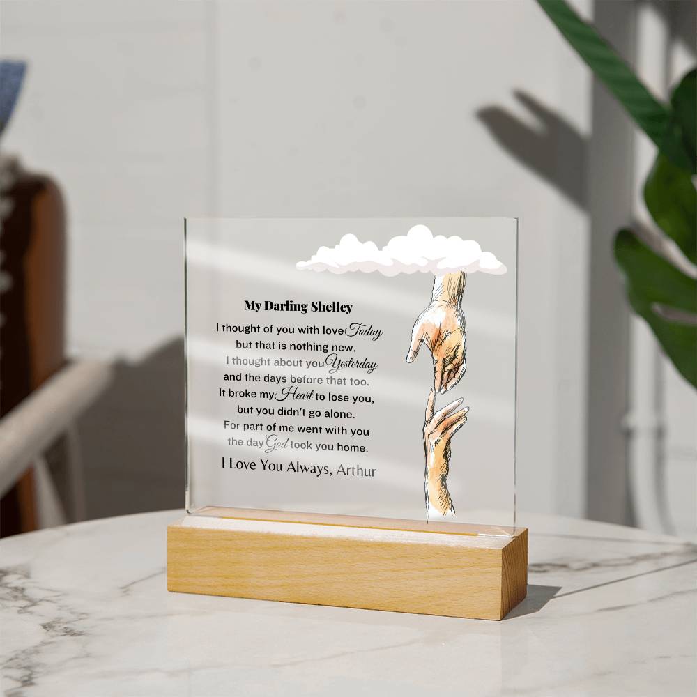 It Broke My Heart To Lose You Personalized Acrylic Plaque