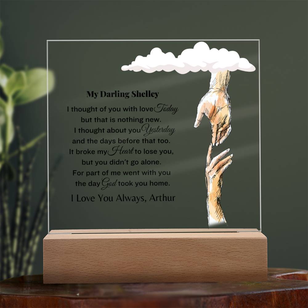 It Broke My Heart To Lose You Personalized Acrylic Plaque