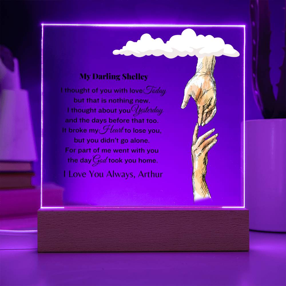 It Broke My Heart To Lose You Personalized Acrylic Plaque