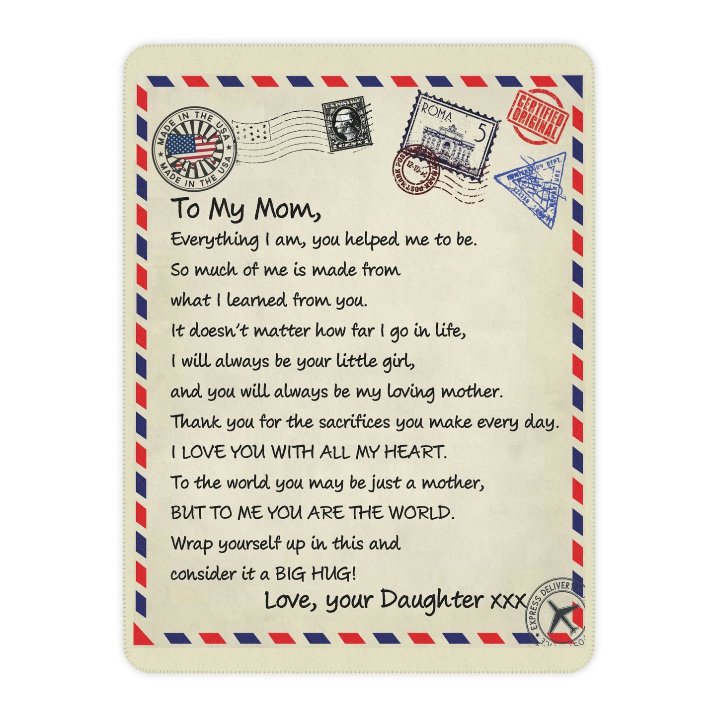 Mom | Always Be Your Little Girl | Sherpa Blanket