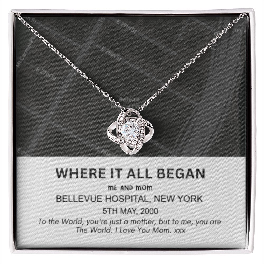 Mom | Where It All Began | Customized Map Necklace