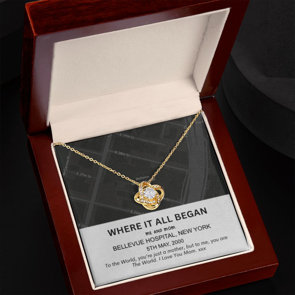 Mom | Where It All Began | Customized Map Necklace