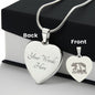 Mama Bear Heart Engraved Necklace | 2 Cubs | Personalized Engraving