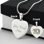 Mama Bear Heart Engraved Necklace | 1 Cub | Personalized Engraving