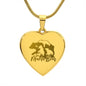 Mama Bear Heart Engraved Necklace | 3 Cubs | Personalized Engraving