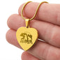 Mama Bear Heart Engraved Necklace | 3 Cubs | Personalized Engraving