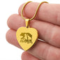 Mama Bear Heart Engraved Necklace | 2 Cubs | Personalized Engraving