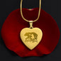 Mama Bear Heart Engraved Necklace | 1 Cub | Personalized Engraving