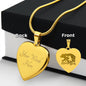 Mama Bear Heart Engraved Necklace | 1 Cub | Personalized Engraving