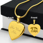 Mama Bear Heart Engraved Necklace | 2 Cubs | Personalized Engraving