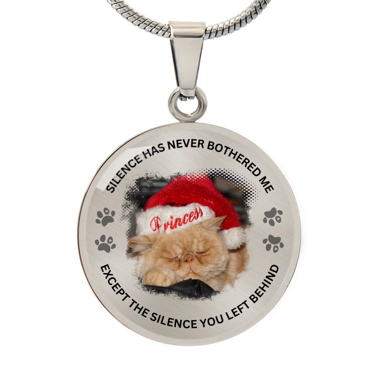 Silence You Left Personalized Pet Memorial Necklace