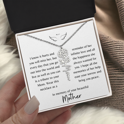 Personalized Necklace for Daughter - Memorial Gift Loss of Mother from Grandma Friend or Father