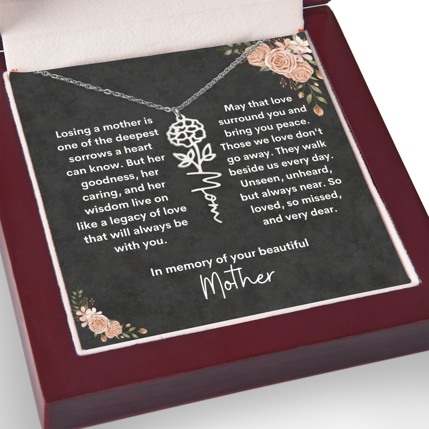 Memorial Gift Loss of Mother for Daughter from Grandma/Friend/Father