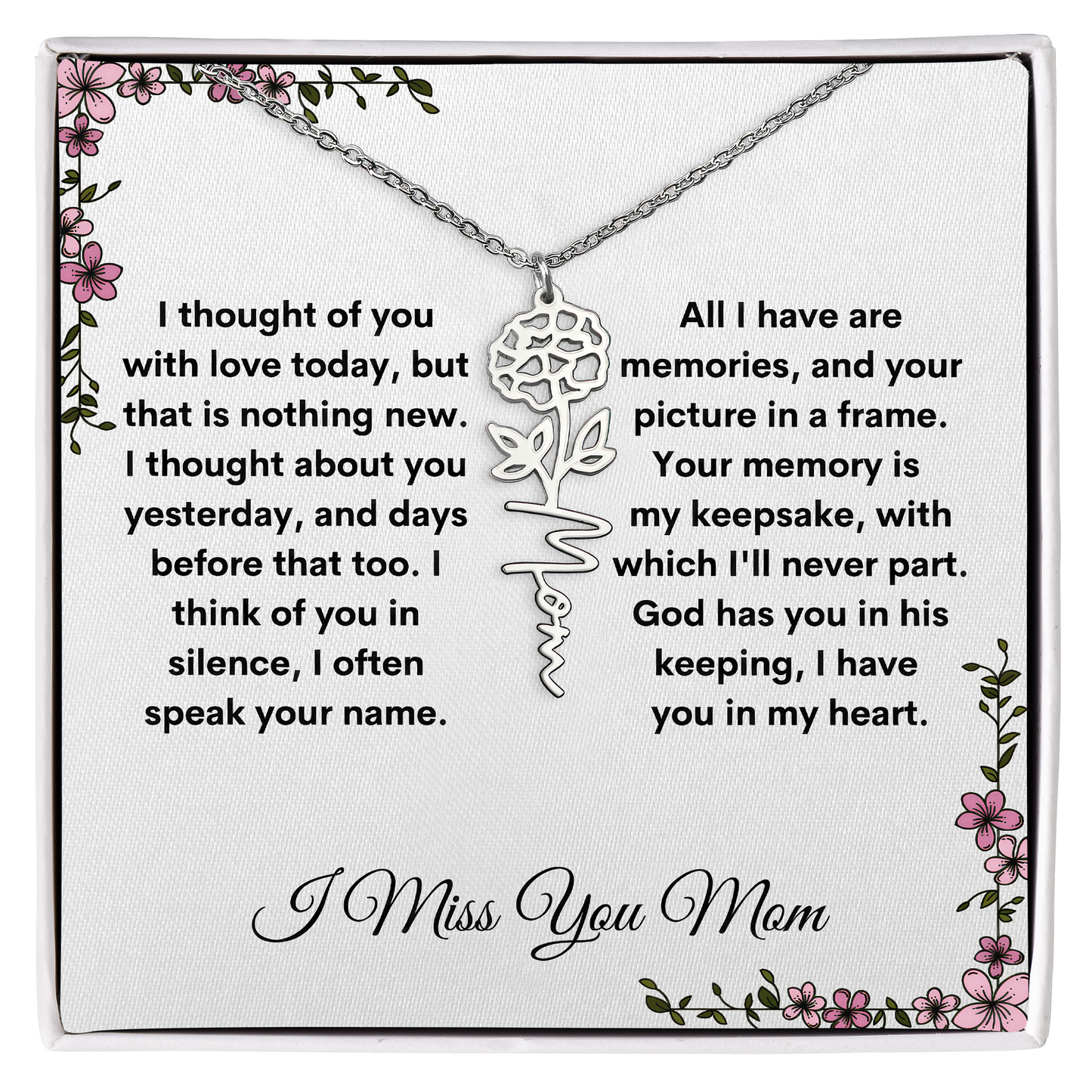 Personalized Memorial Gift Loss of Mother for Daughter from Grandma/Friend/Father